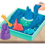 Spin Master Set de Sable Cinétique Azul Kinetic Sand 6067478 - Cofret avec 450g de Sable, 4 Moules et Outils, Bac, 3 Ans et Plus