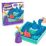Spin Master Set de Sable Cinétique Azul Kinetic Sand 6067478 - Cofret avec 450g de Sable, 4 Moules et Outils, Bac, 3 Ans et Plus