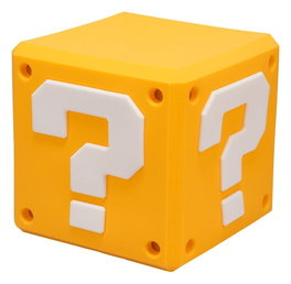 Paladone Products Super Mario SquishyGlo Question Block Lampe Rechargeable 13 cm