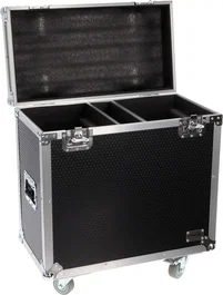 Algamlight Flight Case avec roues pour 2x MH200 – Bois – Noir