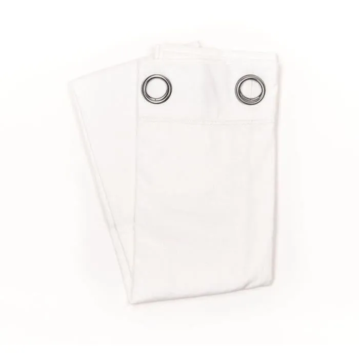 Today CHARME - Voilage 140x240 cm en 100% coton, finition dentelle avec oeillets argentés, couleur craie - Prêt à poser