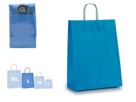 PINCELLO Sac en papier bleu moyen