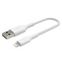 Belkin Câble Lightning vers USB-A 15cm Tressé Blanc certifié MFi
