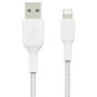Belkin Câble Lightning vers USB-A 15cm Tressé Blanc certifié MFi