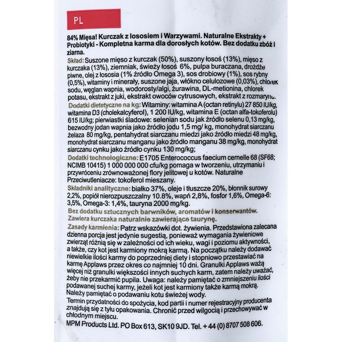 Nourriture Applaws Chicken with salmon Adulte Poulet Saumon Poisson 7,5 kg