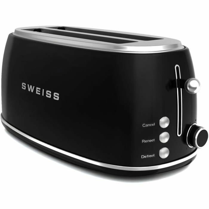 Sweiss Grille-pain vintage GRV9 2 fentes Noir 1500 W Sweiss Grille-pain vintage GRV9 2 fentes Noir 1500 W