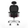 Piqueras y Crespo Chaise de Bureau avec Appui-tête Jorquera 3D086N1 Rouge