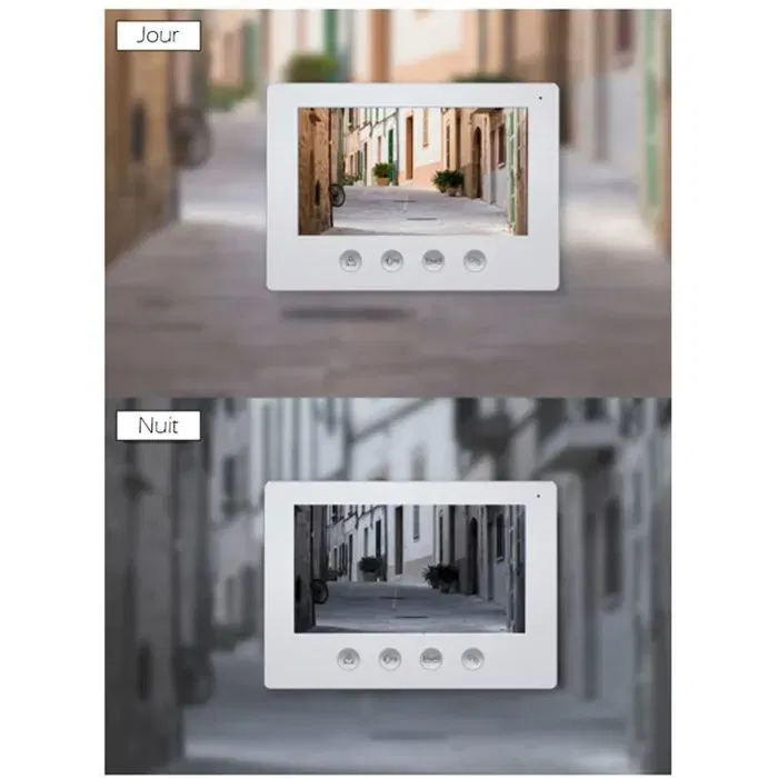 Kyf Portier vidéo - Filaire et WiFi - Écran tactile LCD 7 pouces - Interphone connecté pour entrée