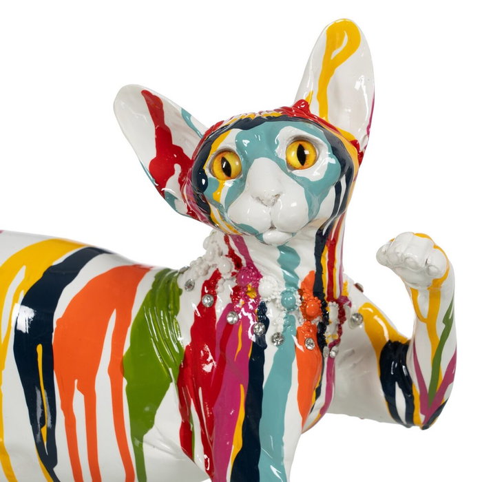 BigBuy Home Figurine Décorative Chat Multicouleur 32 x 13 x 28,5 cm BigBuy Home Figurine Décorative Chat Multicouleur 32 x 13 x 28,5 cm