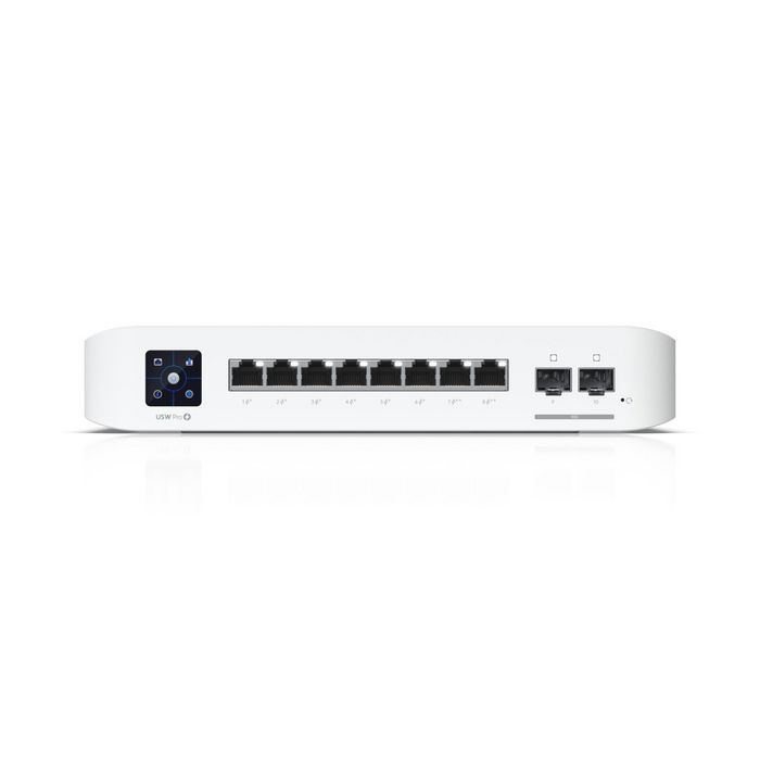 Ubiquiti Switch PoE 8 Ports Gigabit Ethernet, 2 Ports 10G SFP+, 6 Ports PoE+ 30W, 2 Ports PoE++ 56W, Commutateur L3 56 Gbps, 120W Total, 100-240V Ubiquiti Switch PoE 8 Ports Gigabit Ethernet, 2 Ports 10G SFP+, 6 Ports PoE+ 30W, 2 Ports PoE++ 56W, Commutateur L3 56 Gbps, 120W Total, 100-240V