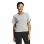 T-shirt à manches courtes femme Adidas 3S Cropped Top Gris clair (XS)