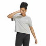 T-shirt à manches courtes femme Adidas 3S Cropped Top Gris clair (XS)