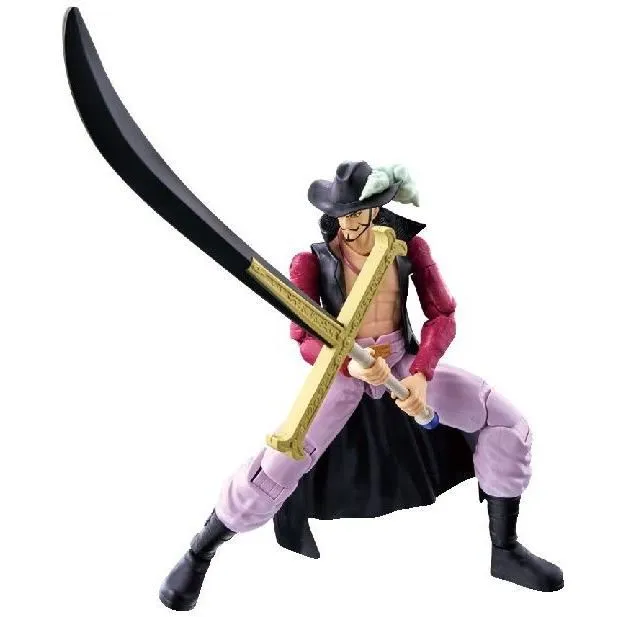 Bandai Figurine Anime Heroes One Piece Dracule Mihawk Oeil de Faucon 17 cm avec 16 points d'articulation et mains supplémentaires