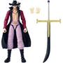 Bandai Figurine Anime Heroes One Piece Dracule Mihawk Oeil de Faucon 17 cm avec 16 points d'articulation et mains supplémentaires