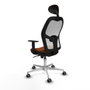 Piqueras y Crespo Chaise de Bureau avec Appui-tête 1D086G1 Blanc Marron