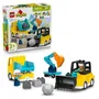 Lego - Jeu de Construction DUPLO Ma Ville 10475 Les Véhicules de Chantier 3-en-1 - Jeu Interactif pour Enfant dès 2 ans