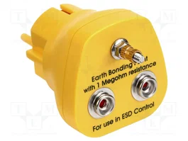 JBC TOOLS Prise de terre ESD jaune 1MΩ, TM10