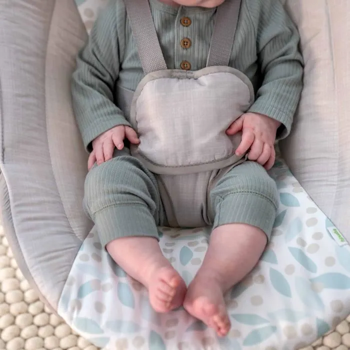 Ingenuity EndlessBloom Transat balancelle électrique pliable pour bébé, arche de jouets, 6 vitesses, 10 mélodies, 2 positions, pile