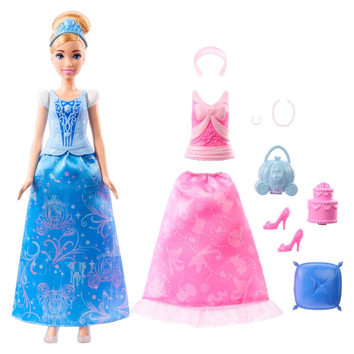 Mattel Disney Princess Poupée Cendrillon Histoires Magiques 2 en 1 Mattel Disney Princess Poupée Cendrillon Histoires Magiques 2 en 1