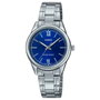 Casio LTP-V005D-2B2 avec cadran bleu et bracelet gris