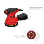 WOLFPACK LINEA PROFESIONAL Ponceuse orbitale 240W Ø 125 mm