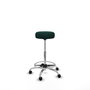 Tabouret Tolosa Pivotant Cuir écologique Non applicable Maille Vert foncé Structure chromée Sans accoudoirs Sans appui-tête Roulettes pour moquette