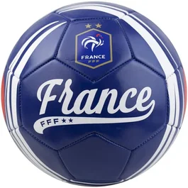 FFF Ballon de Football Bleu Taille 5 pour Match et Entraînement - Couleurs FFF