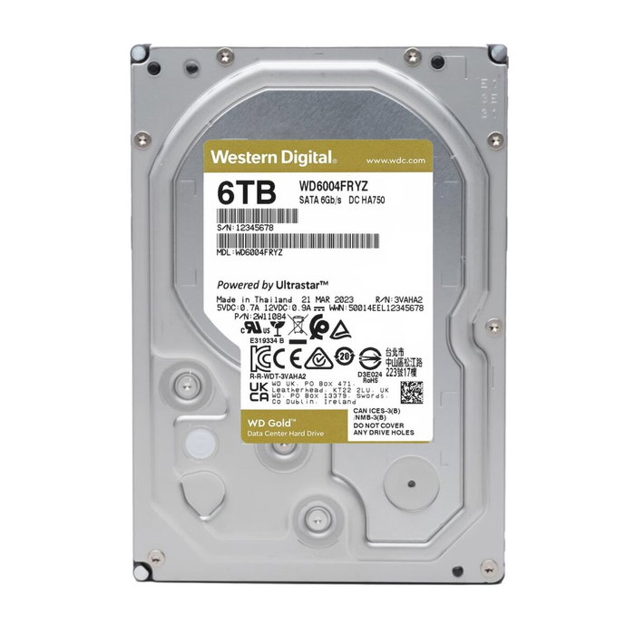 Disque dur Western Digital WD6004FRYZ 3,5" 6 TB