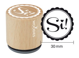 Woodies Tampon en bois et caoutchouc 33x30mm