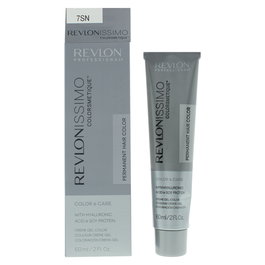 Revlon Revlonissimo Colorsmetique - Teinture permanente capillaire enrichie à l'acide hyaluronique - Nuance 7SN Blond Moyen - 60 ml - Coloration unisexe