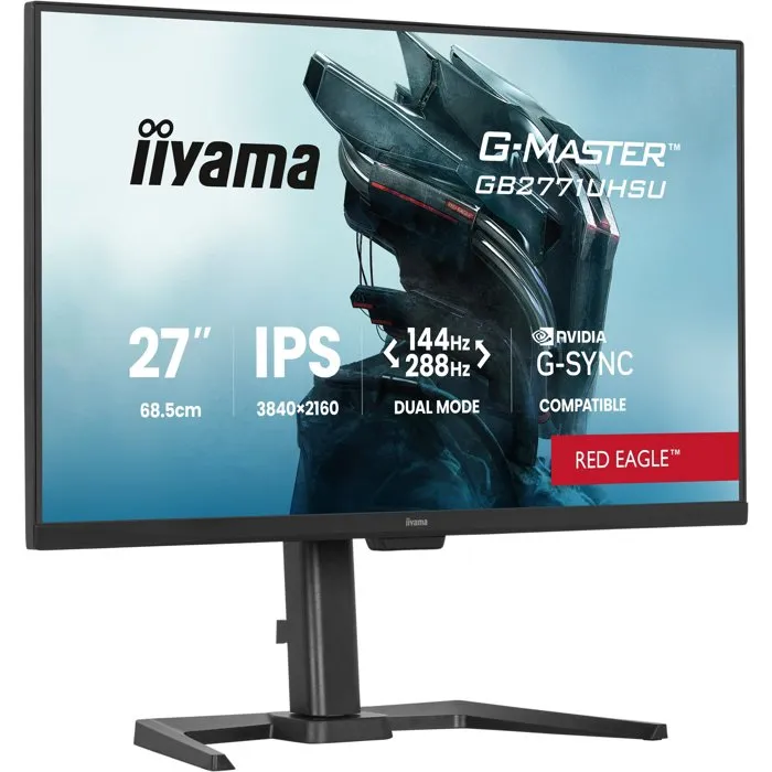 Iiyama GB2771UHSU-B1 Écran PC Gaming 27" 4K UHD (3840x2160) 144 Hz 0.8 ms Dalle Fast IPS, G-SYNC Compatible, Hub USB/USB-C