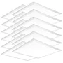 Pack de 10 Panneaux LED 40W 4400 Lm Blanc Froid 6000K, 60x60 cm, UGR19, Flicker Free, 40000 h, pour Plafond Armstrong, HO-PG-600x600-40W-CW-PK10