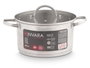 KINVARA Cacerola pour induction avec couvercle en verre 22 cm, Plata