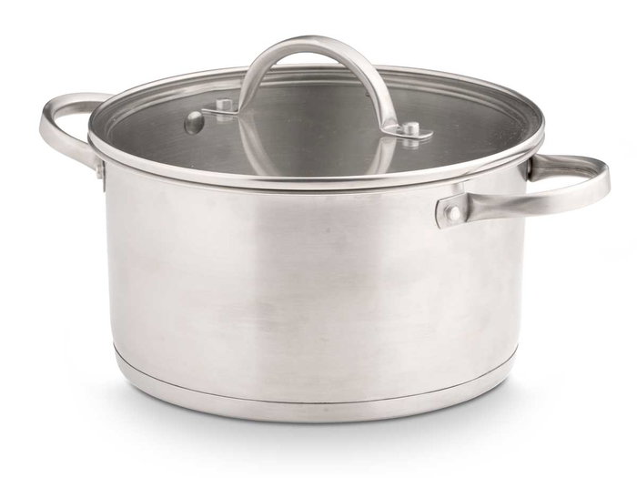 KINVARA Cacerola pour induction avec couvercle en verre 22 cm, Plata KINVARA Cacerola pour induction avec couvercle en verre 22 cm, Plata