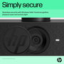 HP Webcam HP 625 Full HD 1080p avec micros, IA, Windows Hello, Zoom, rotation 360 degrés, champ de vision ajustable, pour visioconférence