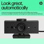 HP Webcam HP 625 Full HD 1080p avec micros, IA, Windows Hello, Zoom, rotation 360 degrés, champ de vision ajustable, pour visioconférence
