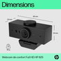 HP Webcam 625 - Webcam Full HD 1080p avec Windows Hello, microphones antibruit, certification Zoom, 360° rotatif, 71% plastique recyclé