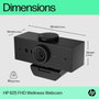 HP Webcam 625 - Webcam Full HD 1080p avec Windows Hello, microphones antibruit, certification Zoom, 360° rotatif, 71% plastique recyclé