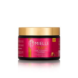 Mielle Crème Coil Sculpting Custard à la Grenade et au Miel pour Boucles Type 4 - Définition Profonde et Hydratation - 340 g