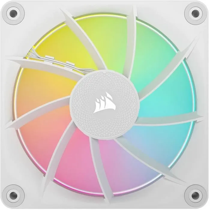 Corsair CO-9051029-WW iCUE LINK LX120 RGB Ventilateur PC Blanc 120 mm - Kit de démarrage avec contrôle RGB
