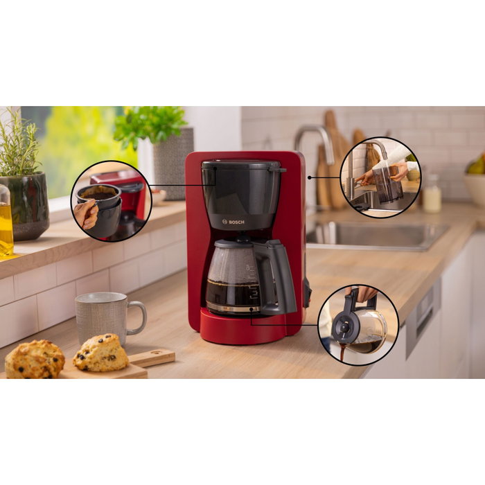 Bosch Cafetière Filtre MyMoment Rouge 1,25L Bosch Cafetière Filtre MyMoment Rouge 1,25L