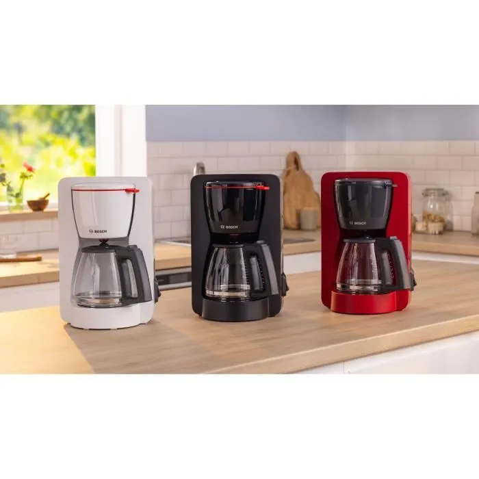 Bosch Cafetière Filtre TKA2M114 MyMoment 1,25 L 15 Tasses Rouge Verseuse Verre Anti-Gouttes 1100 W Bosch Cafetière Filtre TKA2M114 MyMoment 1,25 L 15 Tasses Rouge Verseuse Verre Anti-Gouttes 1100 W