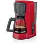 Bosch Cafetière Filtre TKA2M114 MyMoment 1,25 L 15 Tasses Rouge Verseuse Verre Anti-Gouttes 1100 W