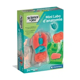 Clementoni Mini Labo d'Anatomie - Coffret Scientifique pour Enfants avec Moules et Poudres pour Reproduire les Organes - Jouet Éducatif à Partir de 4 Ans
