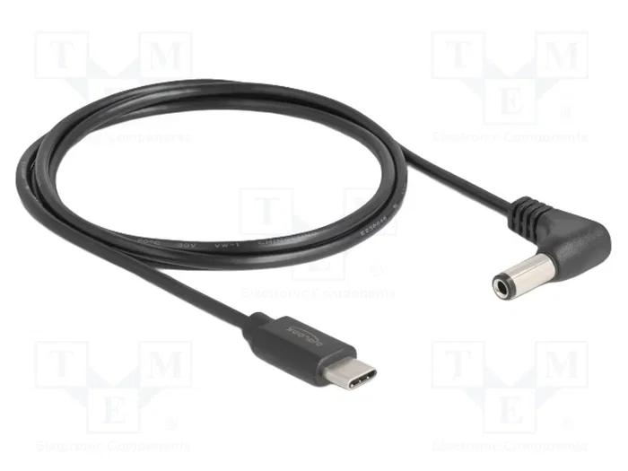 DELOCK Câble USB C vers DC 5,5/2,5 mm 1,5m Noir DELOCK Câble USB C vers DC 5,5/2,5 mm 1,5m Noir