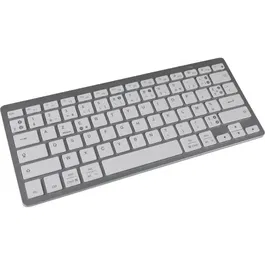 Bluestork Clavier Bluetooth 5.0 Double Layout (PC/Mac) - Noir - Design fin - 13 raccourcis multimédia - Frappe silencieuse