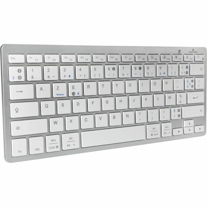 Bluestork KB-MINI-PC-MAC/FR Clavier Bluetooth Azerty Français Blanc