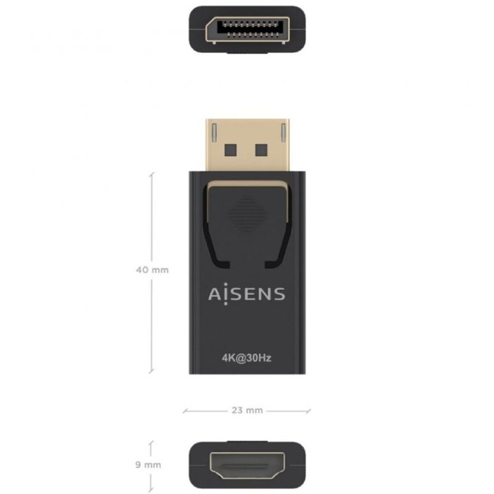 Adaptateur DisplayPort vers HDMI Aisens A125-0949 Noir