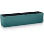 Lechuza Color 80 - Jardinière Balconière suspendue ou posée, bleu pétrole - 79 x 19 x 19 cm, réservoir d'eau 12 L, kit complet pour extérieur