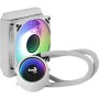 Aerocool Mirage L120 Kit de Refroidissement Liquide pour PC, Ventilateur 120 mm, RGB adressable, Radiateur Aluminium, Pompe en Cuivre, Blanc
